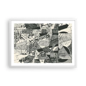Plakát v bílém rámu - Dynamika současnosti - 70x50 cm