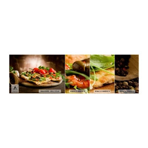 Fototapeta Vzorek Standard Eco - Přímo z pece a ze zahrady - Gastronomie, Pizza, Itálie - 100x30 cm
