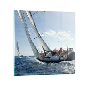 Obraz na skle - Ať zvítězí lepší - 30x30 cm