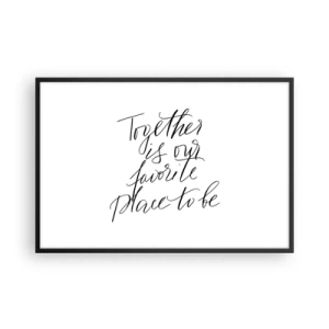 Plakát v černém rámu - Cítíte to také? - 91x61 cm