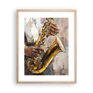 Plakát v rámu světlý dub - Čas na sólovou hru - 40x50 cm