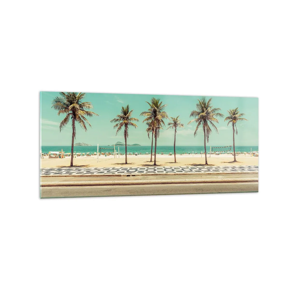 Obraz na skle - Hlídání pláže - 120x50 cm