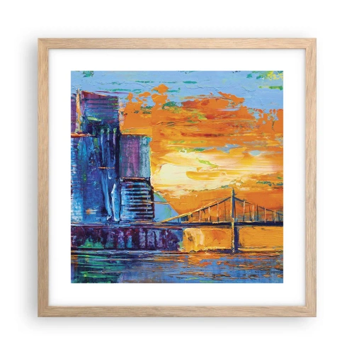 Plakát v rámu světlý dub - Kultura a příroda - 40x40 cm