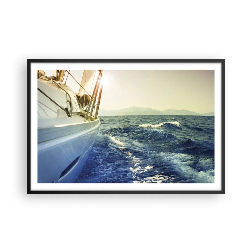 Plakát v černém rámu - Za dobrodružstvím - 91x61 cm