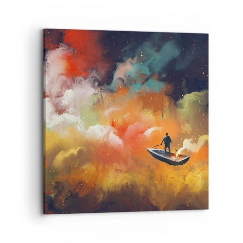 Obraz na plátně - Lodí galaxií - 70x70 cm