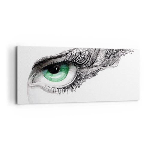 Obraz na plátně - Krásná a připravená k útoku - 100x40 cm