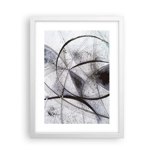 Plakát v bílém rámu - Futuristická fantazie - 30x40 cm