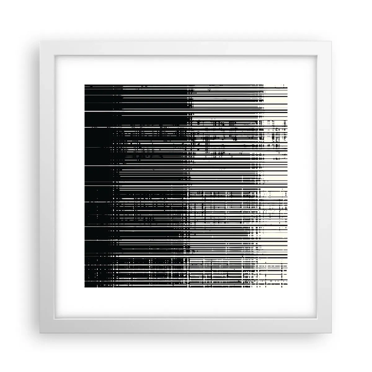 Plakát v bílém rámu - Vlny a vibrace - 30x30 cm