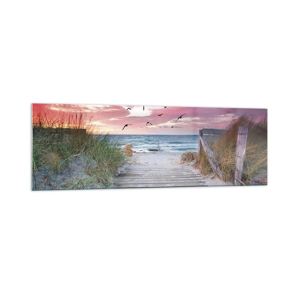 Obraz na skle - Baltská imprese - 160x50 cm