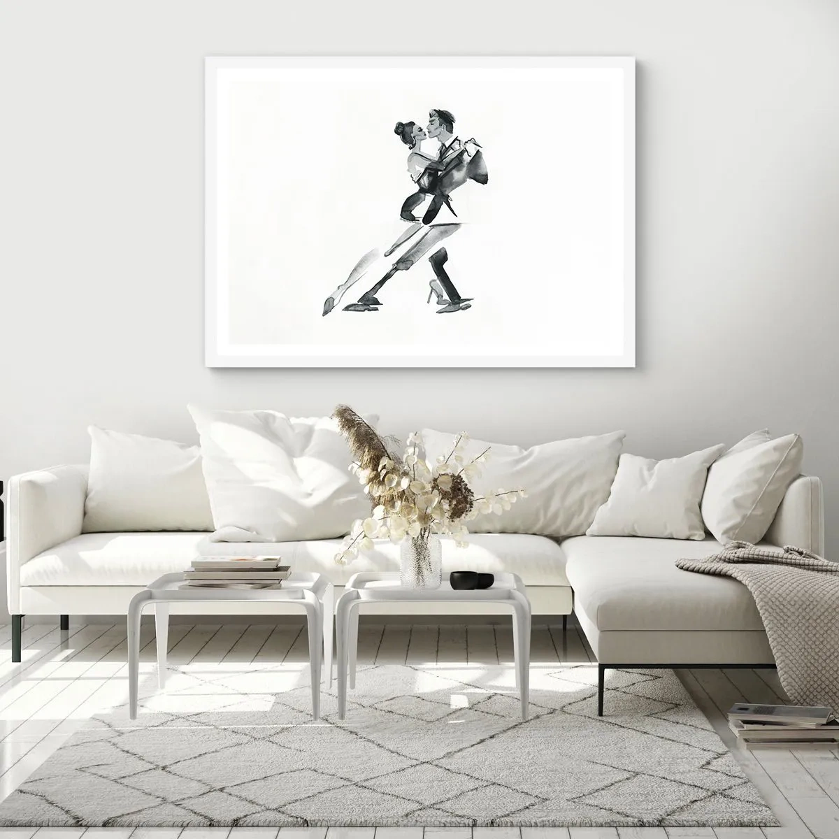 Plakát v bílém rámu - V jednom rytmu - 100x70 cm