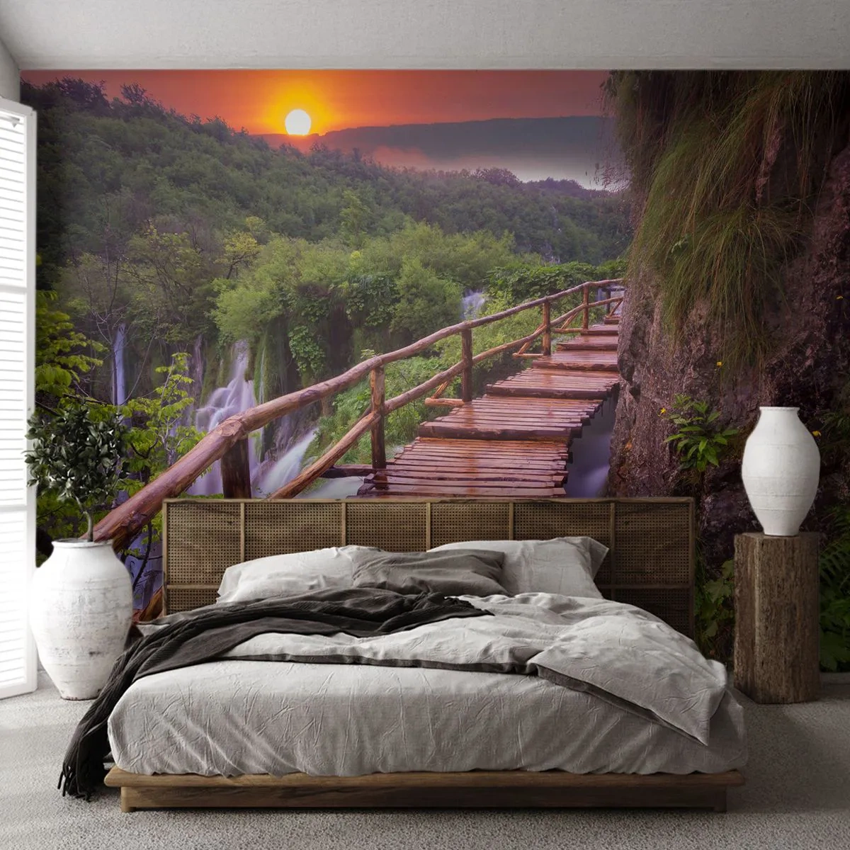 Fototapeta Premium Sand - Neuvěřitelná krása - Krajina, Vodopád, Chorvatsko - 100x70 cm