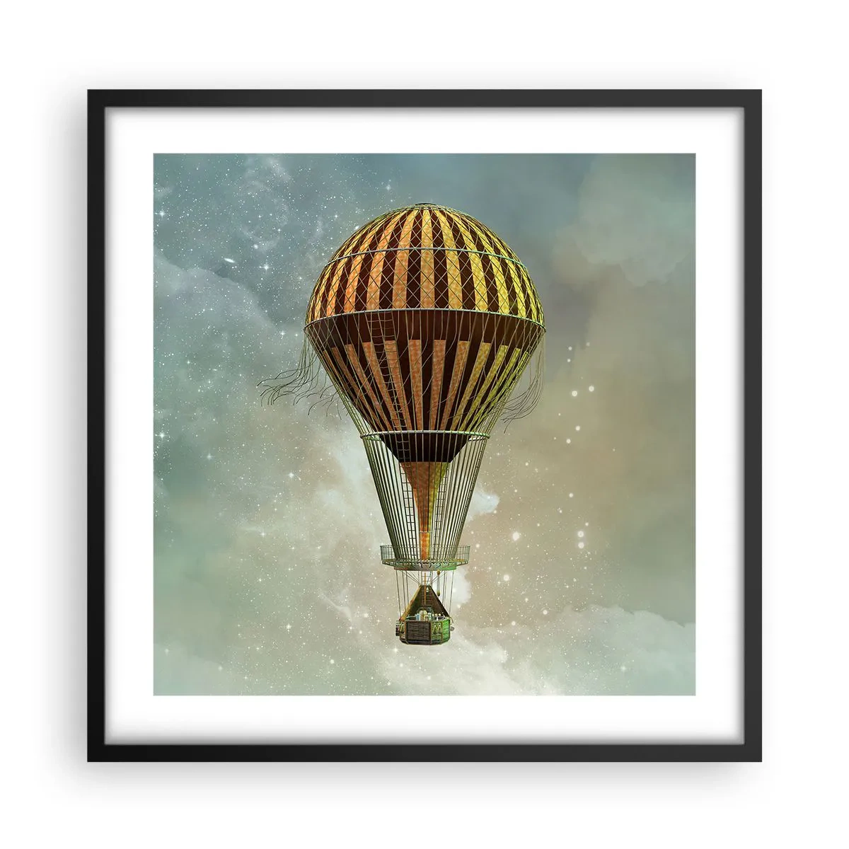 Plakát v černém rámu - Průkopnické lety - 50x50 cm