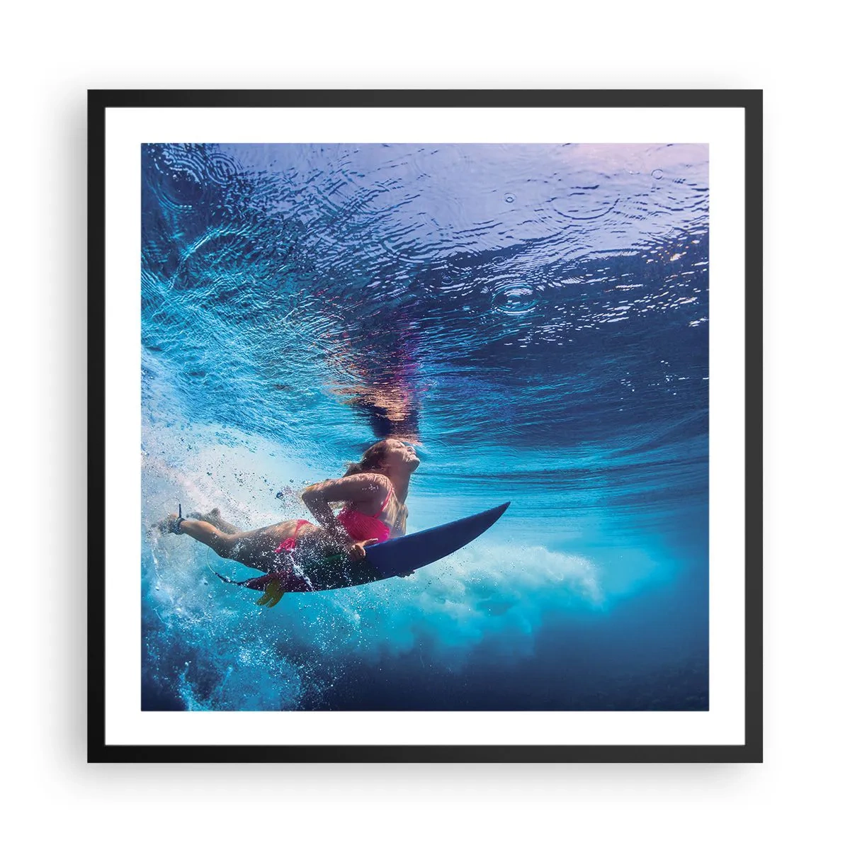 Plakát v černém rámu - Hloubka radosti - 60x60 cm