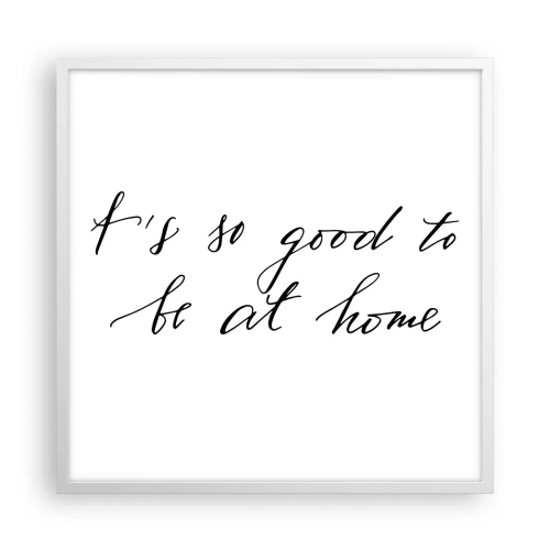 Plakát v bílém rámu - Celá pravda - 60x60 cm