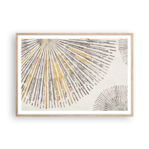 Plakát v rámu světlý dub - Krása paprsku - 100x70 cm