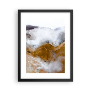 Plakát v černém rámu - Drsná krása Islandu - 30x40 cm
