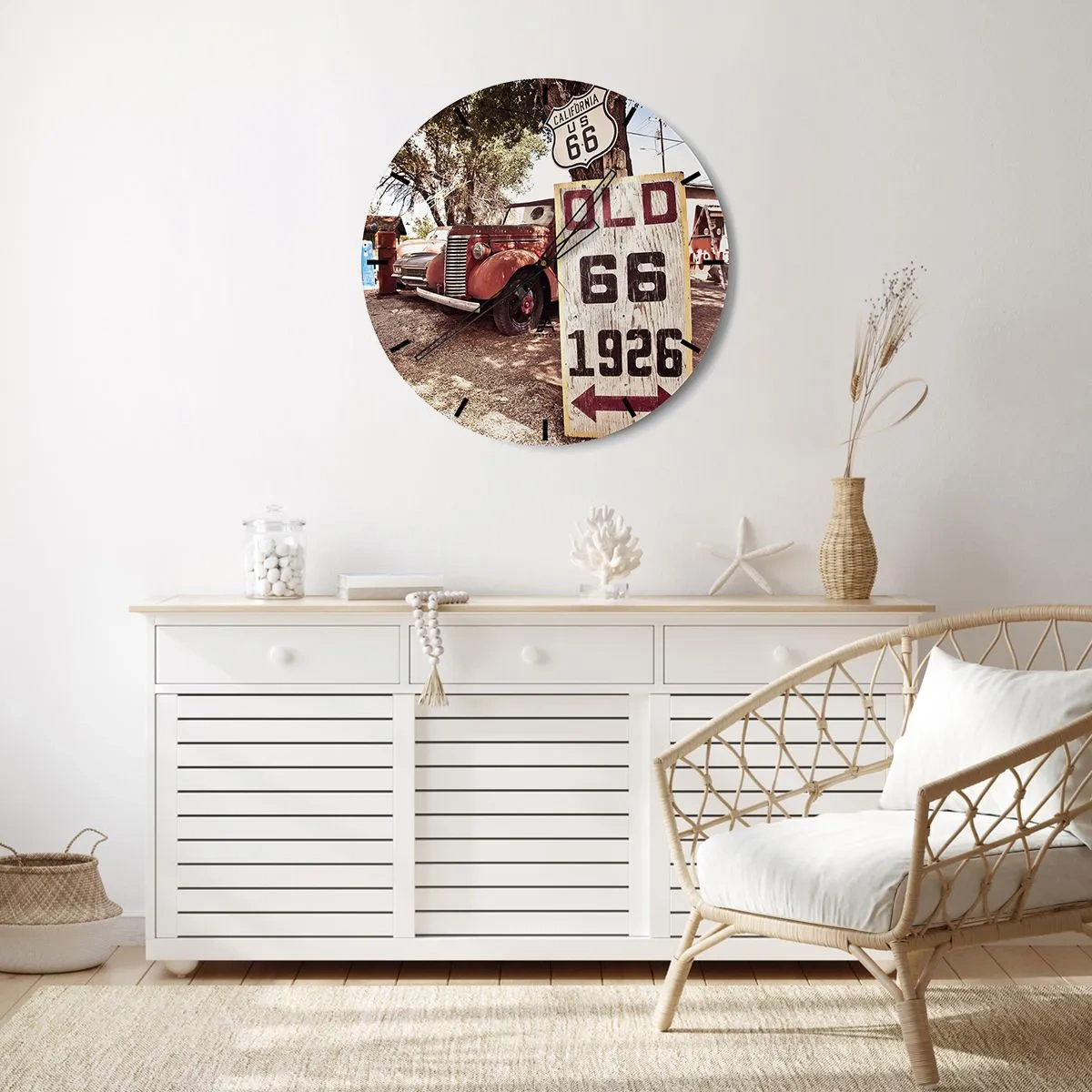 Nástěnné hodiny - Legenda americké provincie - 30x30 cm