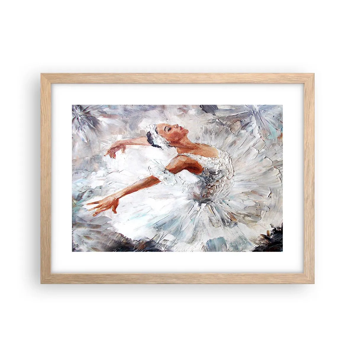 Plakát v rámu světlý dub - Jemná a lehká jako tyl - 40x30 cm