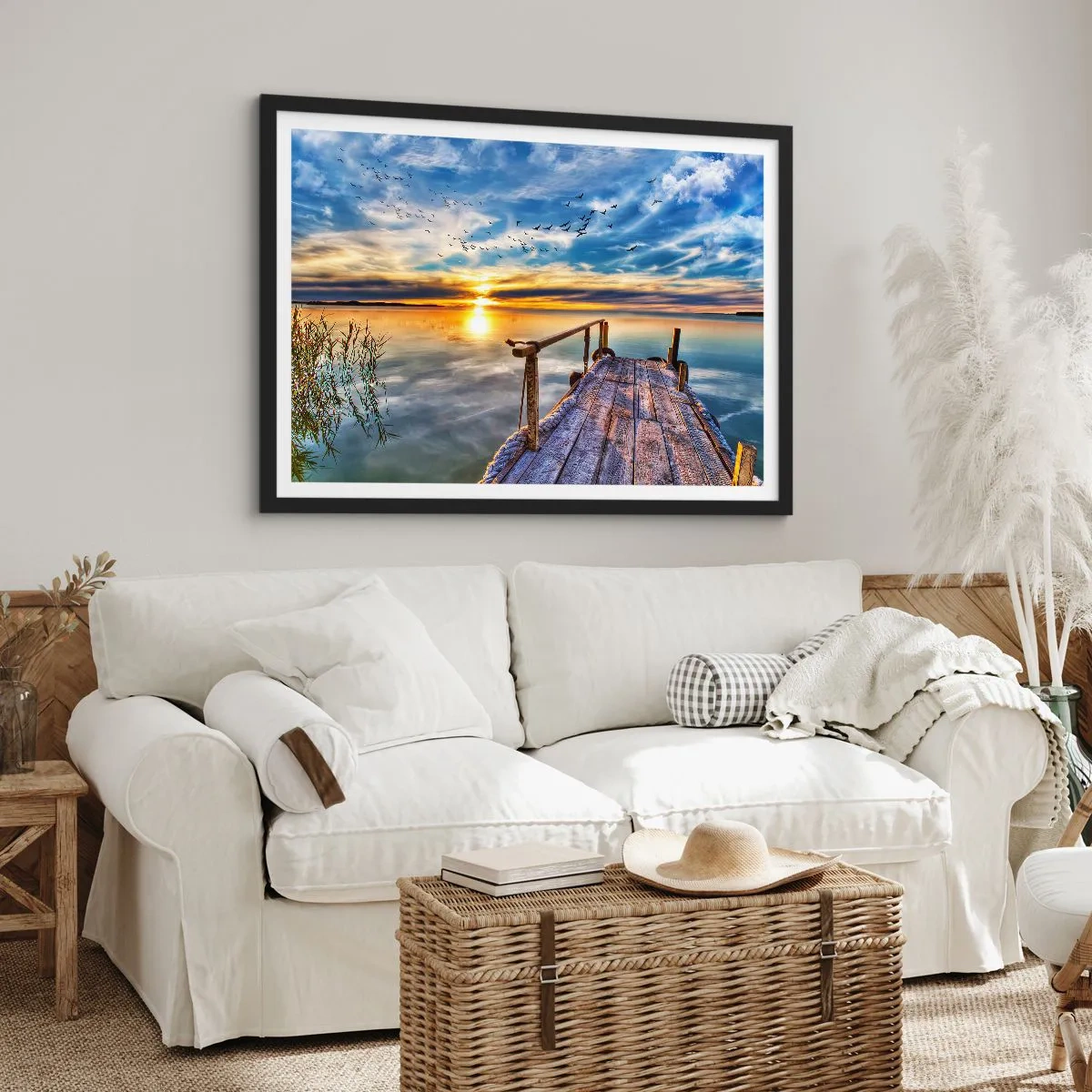 Plakát v černém rámu - Vítr jde odpočívat - 50x40 cm