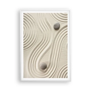 Plakát v bílém rámu - Dotek tepla - 70x100 cm