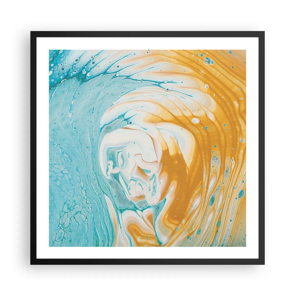 Plakát v černém rámu - Pastelový vír - 60x60 cm