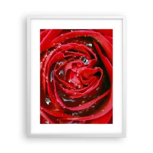 Plakát v bílém rámu - V kapkách rosy - 40x50 cm