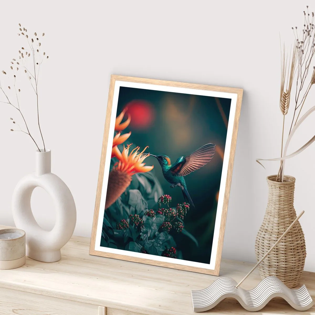 Plakát v rámu světlý dub - Skutečně pestrý život - 70x100 cm