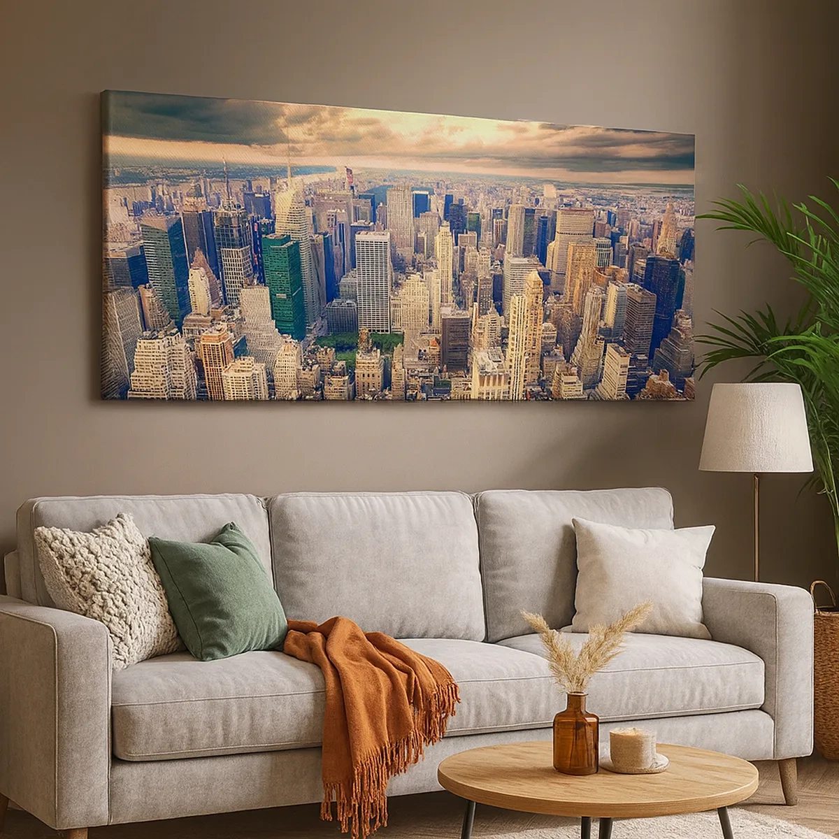 Obraz na plátně - Pozlacené Metropolis - 30x30 cm