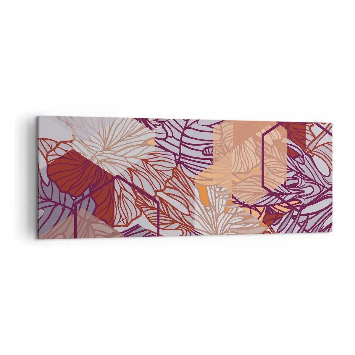 Obraz na plátně - Nemožný vztah mezi geometrií a přírodou - 140x50 cm