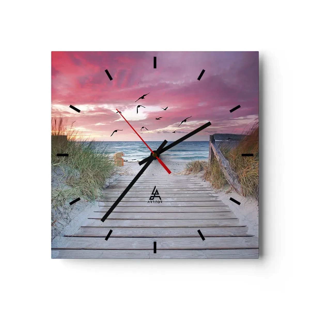 Nástěnné hodiny - Baltská imprese - 40x40 cm