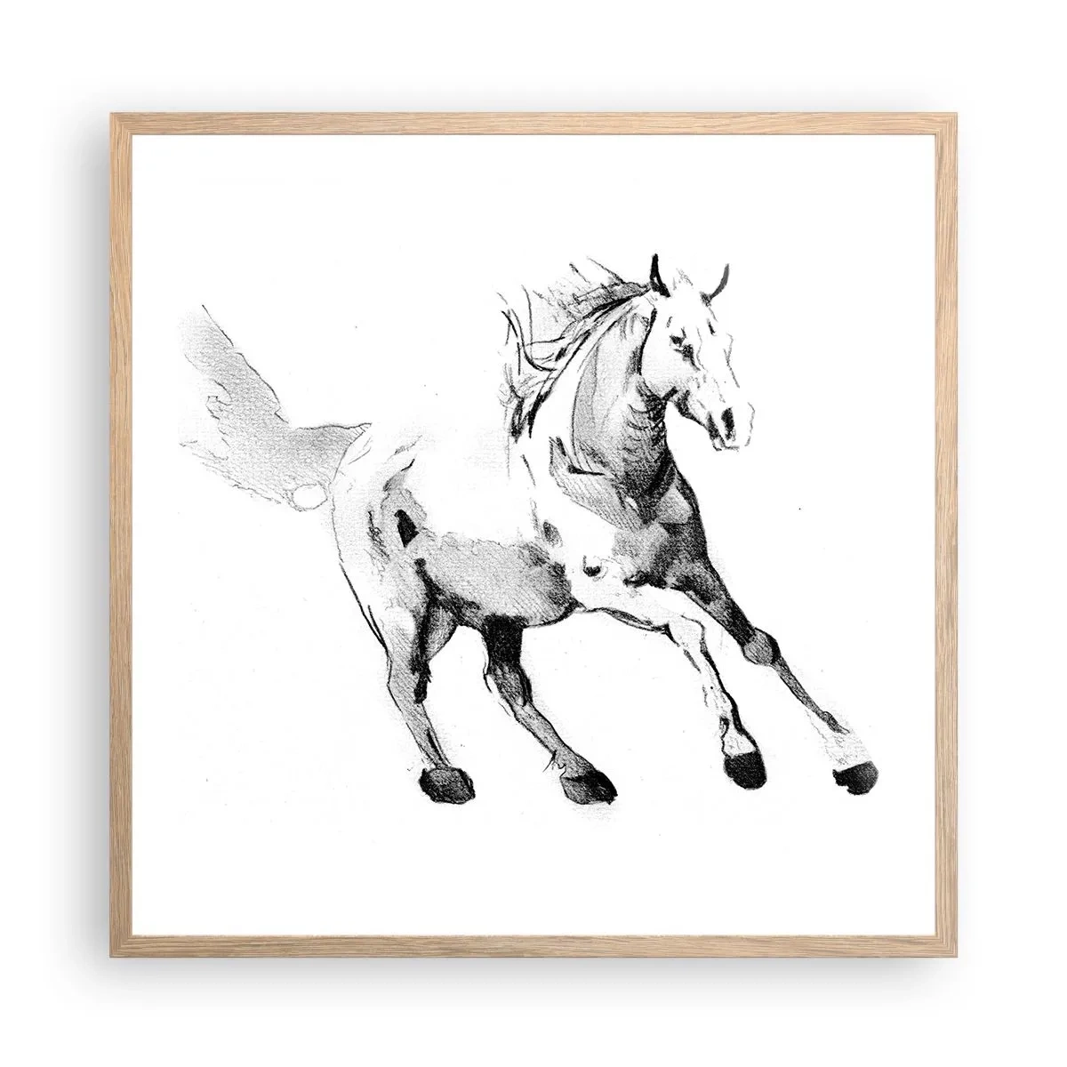 Plakát v rámu světlý dub - Nezkrocená duše - 60x60 cm