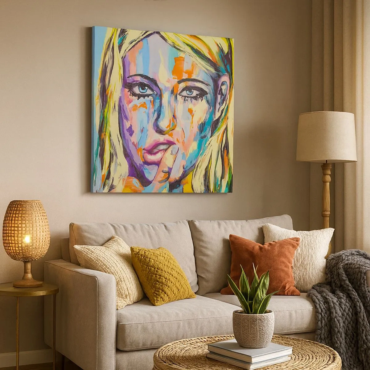 Obraz na plátně - Podívej se jí přímo do očí - 30x30 cm