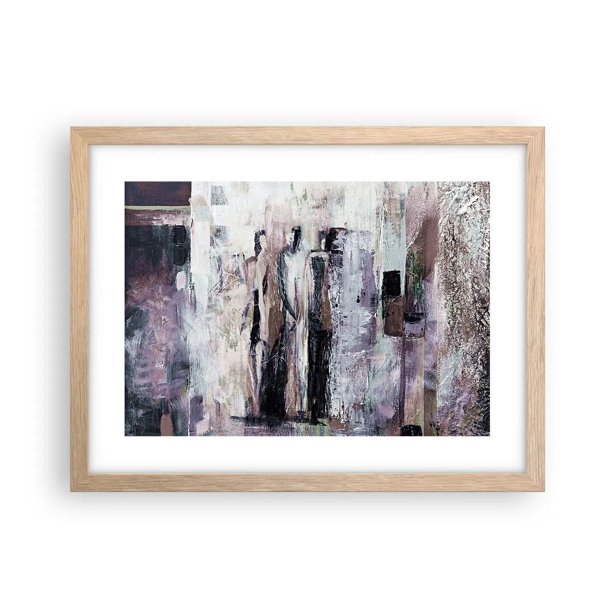 Plakát v rámu světlý dub - Tajemná trojice - 40x30 cm