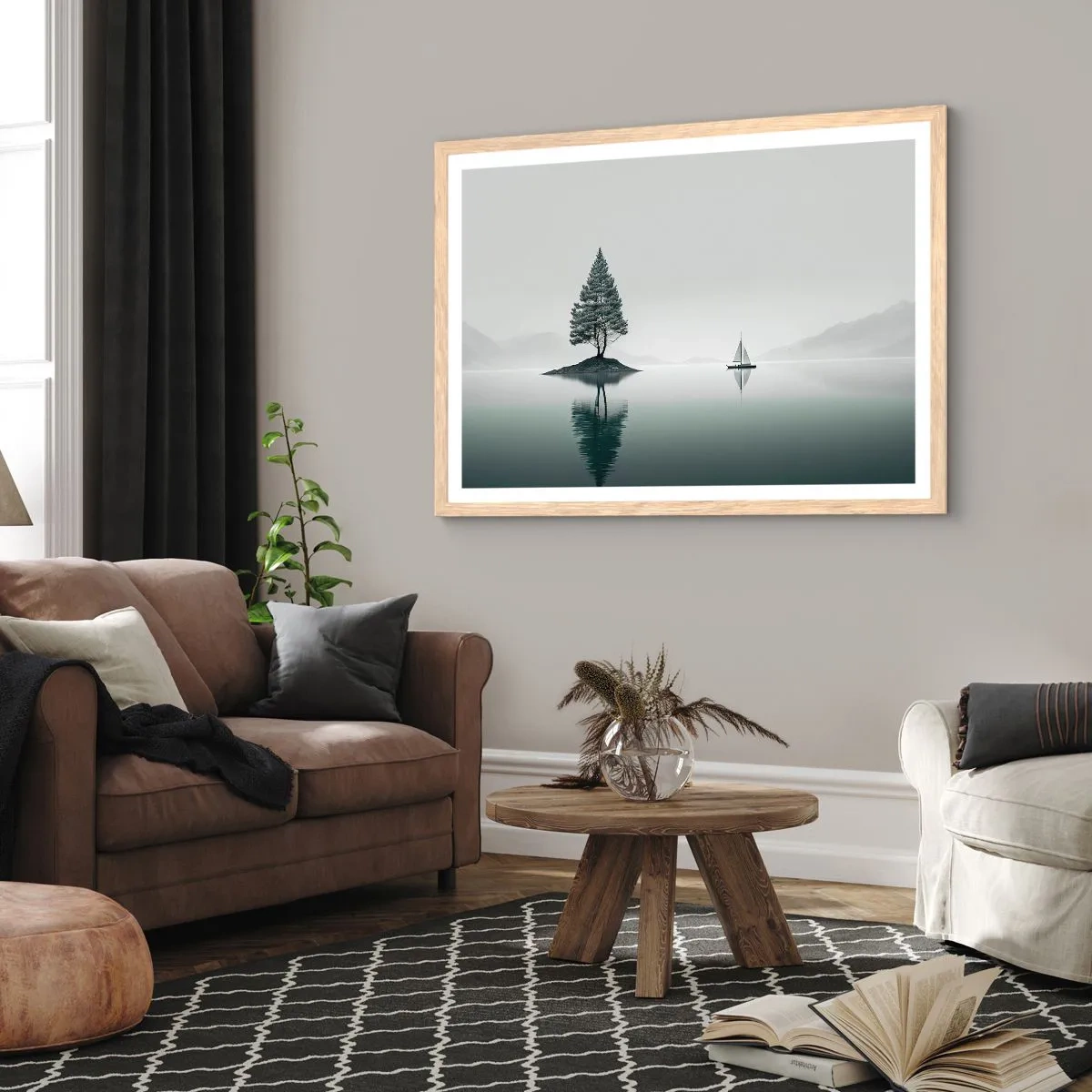 Plakát v rámu světlý dub - Snění - 50x40 cm