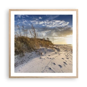 Plakát v rámu světlý dub - Pozvánka na procházku - 60x60 cm