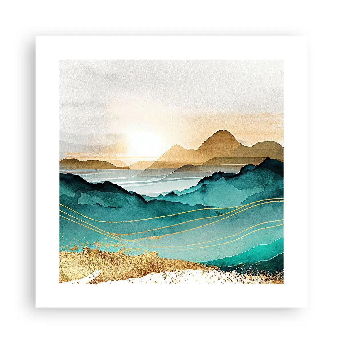 Plakát - Na pokraji abstrakce – krajina - 40x40 cm