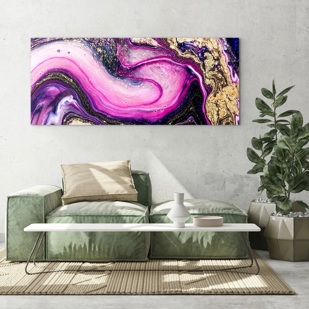 Obraz na skle - Okamžik v zákulisí - 140x50 cm