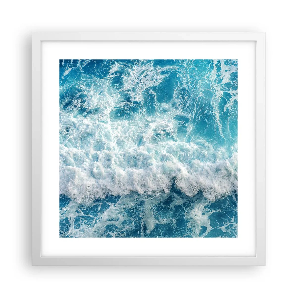 Plakát v bílém rámu - Radostně a skákavě - 40x40 cm