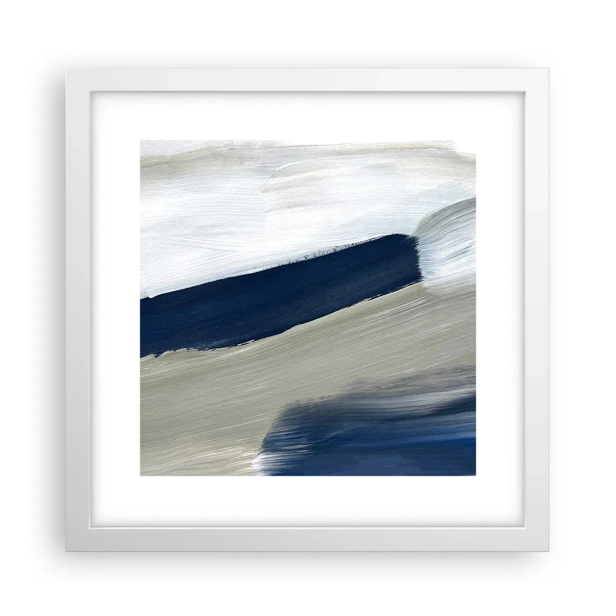 Plakát v bílém rámu - Setkání s bílou - 30x30 cm