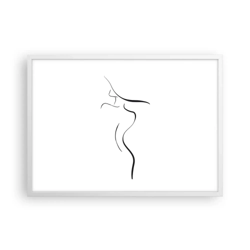 Plakát v bílém rámu - Nepolapitelná jako vlna - 70x50 cm