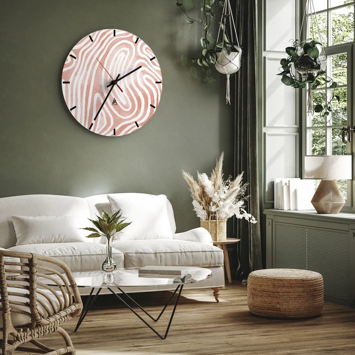 Nástěnné hodiny - V korálovém labyrintu - 30x30 cm