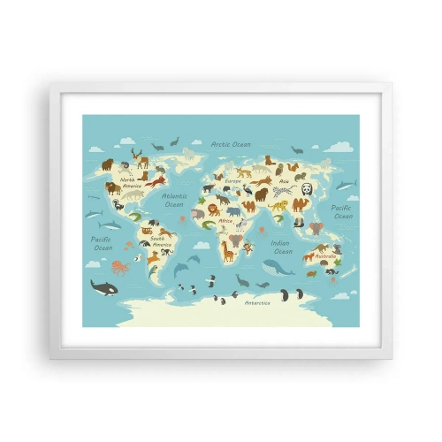 Plakát v bílém rámu - Dobří sousedé - 50x40 cm