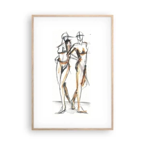 Plakát v rámu světlý dub - Studie šarmu - 70x100 cm