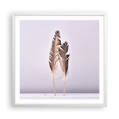 Plakát v bílém rámu - Proti nicotě - 60x60 cm