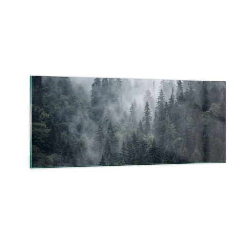 Obraz na skle - Lesní svítání - 100x40 cm