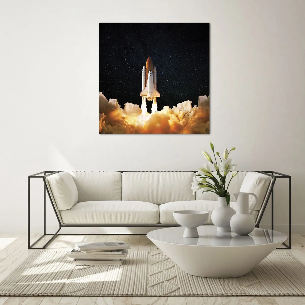 Obraz na skle - Ad astra! - 50x50 cm