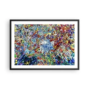 Plakát v černém rámu - Vitráž s kapkami - 70x50 cm