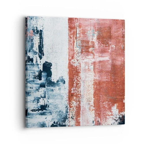 Obraz na plátně - Abstraktní půl na půl - 30x30 cm