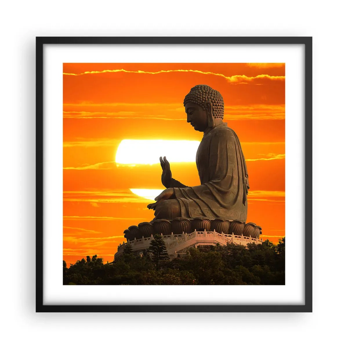 Plakát v černém rámu - Bez strachu ze světa - 50x50 cm