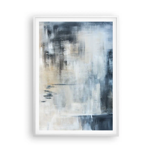 Plakát v bílém rámu - Za závojem modré - 70x100 cm